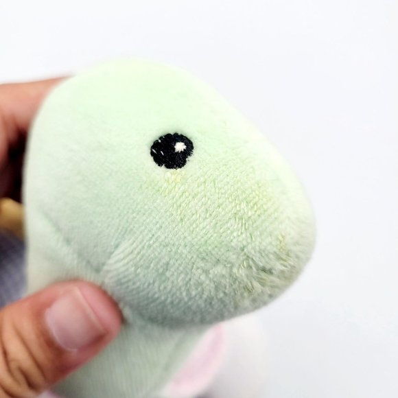 Vintage Baby Gund Pastel Gingham Plaid Turtle Stuffed Animal Plush Squeaks 8" - Picture 9 of 9